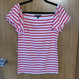 Ralph Lauren stretch ruffle sleeve tee